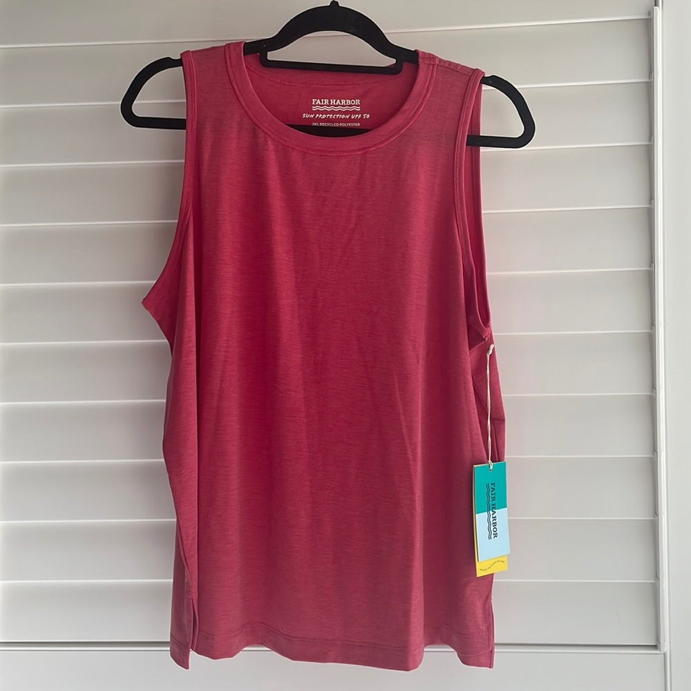 Fair Harbor Raspberry SeaBreeze Tank Top, UPF 50, New/NWT, Size XL